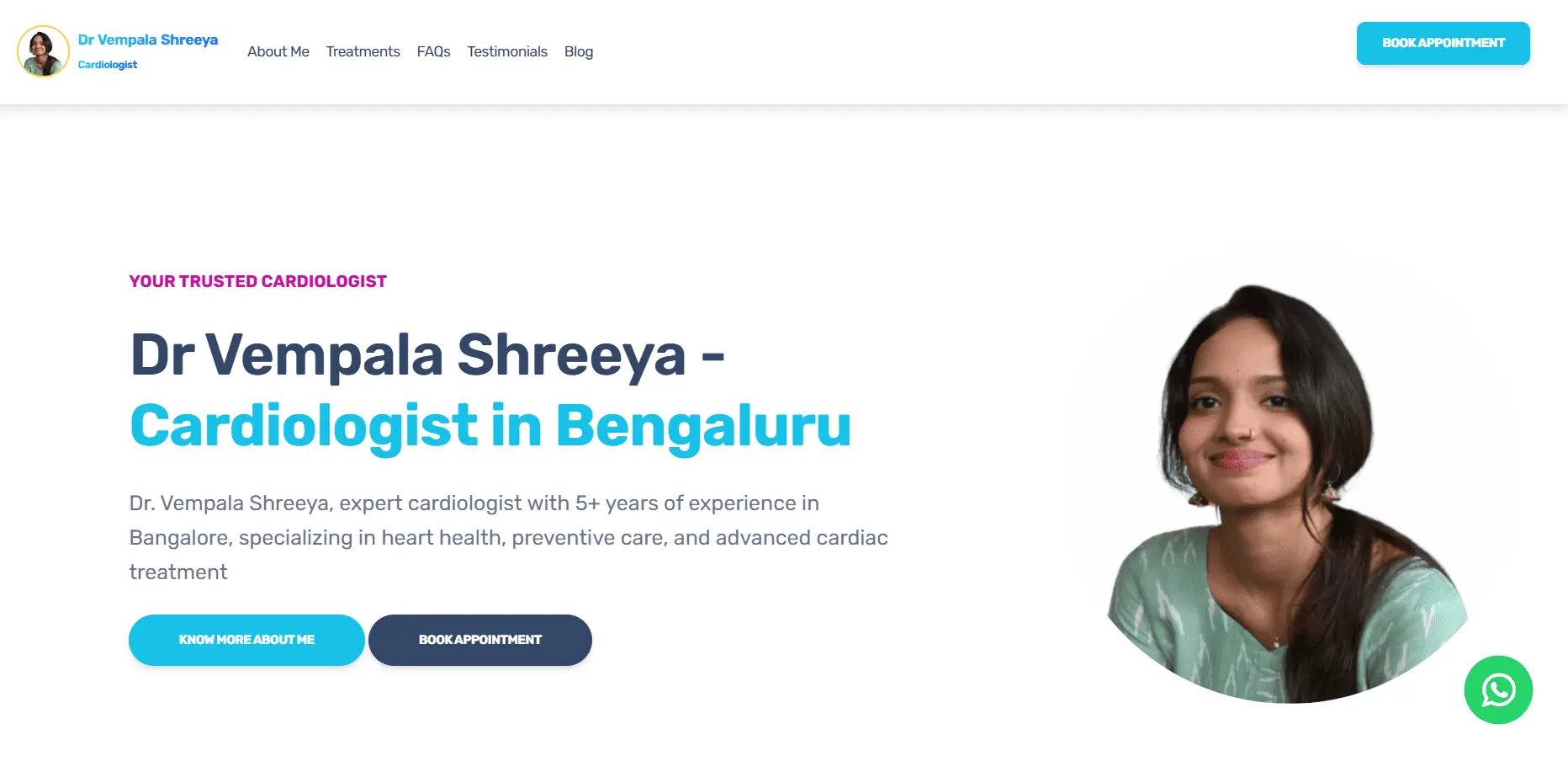 Dr. Shreeya's Website Preview